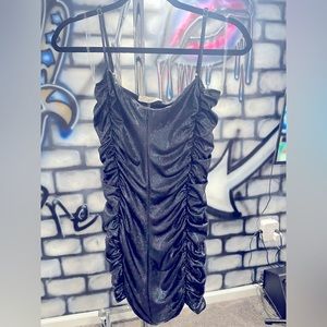 NWT black with a iridescent  sparkle look Mini Dress